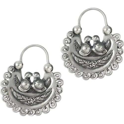 MENGYI New Fashion Womens 9 2 5 Clip Earrings Vintage Pattern Birds Nest Earrings Womens Jewelry Accessory Gift