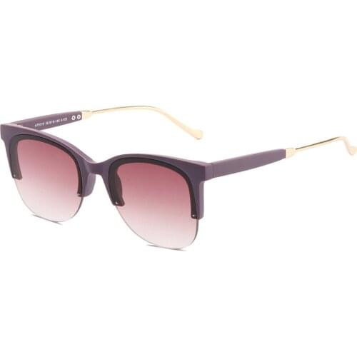 Semi-rimless Frame High Quality Sunglasses Women 2021 Vintage Luxury Designer Eyewear Metal Splicing Glasses Legs Tourism Gafas