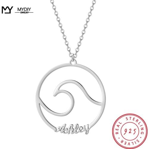 Collares Para Mujer Jewelry Fashion Hollow Wave Pendant Necklace Simple Men and Women 925 Stering Silver Collier bijoux femme