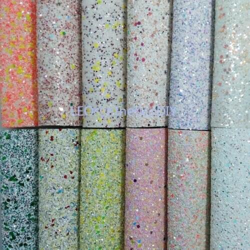 1PC 21X29CM Chunky Glitter Leather For Making Bows Accessories LEOsyntheticoDIY GM3067B