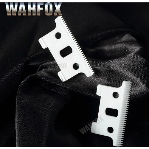 WAHFOX 2PCS/SET Replacement Ceramic Blades For Andis Gtx GTO T-Outliner Trimmer Blade 32 Teeth With Box