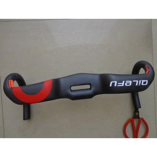 2017 Newest QILEFU Road bike racing UD full carbon fibre bicycle handlebar internal cable 31.8*400/420/440mm parts Free Shipping
