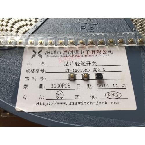 5.2*5.2*2.5 Tact Switch Micro Motion LCD Patch 4*4*2.5mm Car Audio Key Switch