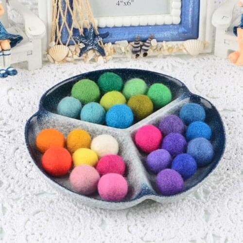 50pcs/lot DIY Lovelyl 100% Wool Felt Balls - Round Wool Felt Balls Pom Poms Mixed color wholesale 20MM