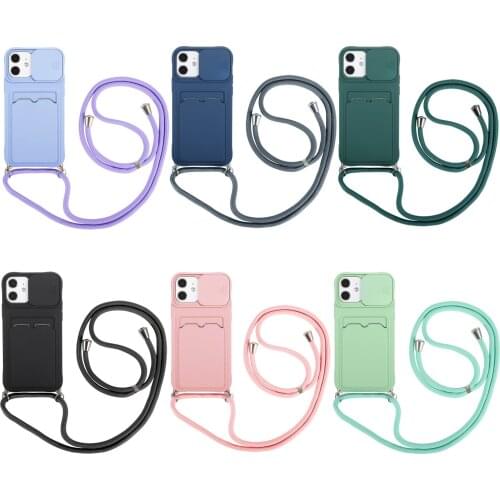 Woven Fabric Rope Cord Case For iphone 11 12 Xs Pro Max Mini Necklace For iPhone 7 8 Plus X XR SE 2020