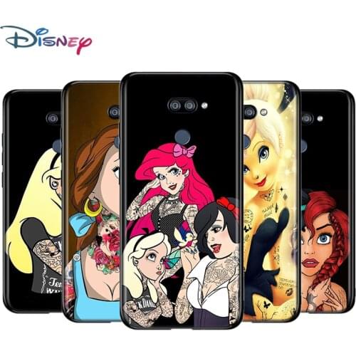 Disney Princess Tattoo For LG K22 K71 K61 K51S K41S K30 K20 2019 Q60 V60 V50S V40 V35 V30S V30 G8S G8X ThinQ Phone Case