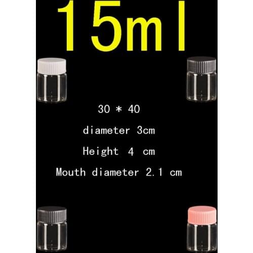Capacity 15ml(30*40*21mm) 200pcs/lot plastic lid sealed glass bottle candy dispensing incense Wishing bottle drift bottle