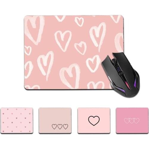 FHNBLJ High Quality Pink Heart Love Rubber Mouse Durable Desktop Mousepad Top Selling Wholesale Gaming Pad mouse