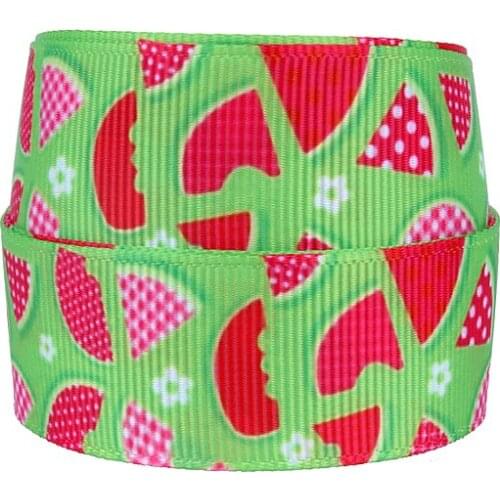 FLRA Ribbon 7/8 grosgrain ribbon with watermelon design