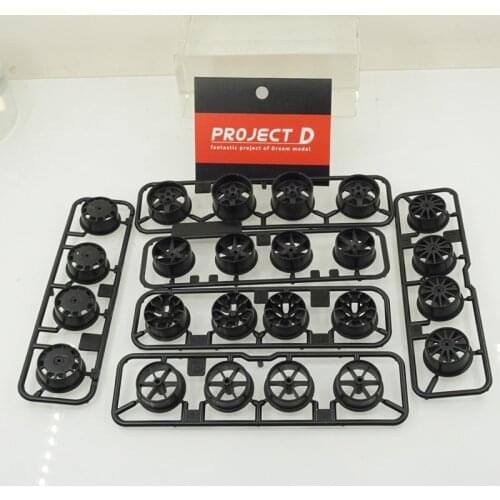 Homdmade tamiya mini 4wd racing car parts carbon plastic Y spoke/dish type/fin type light weight medium wheels rims large TE37