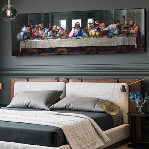 Famous Art Last Supper By Leonardo Da Vinci Canvas Paintings on The Wall Posters and Prints Pictures for Living Room Decor