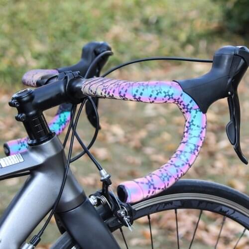Bike Handlebar Tape Adhesive Cover Brakes Strap Gradient Luminous Bar Grips Wrap Tape Non-slip Protector Band for MTB Road Bikes