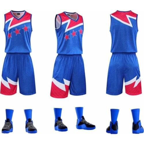 New 2020 men basketball jersey suits blank women basketball shorts set clothes breathable pockets basketball shirt uniform print