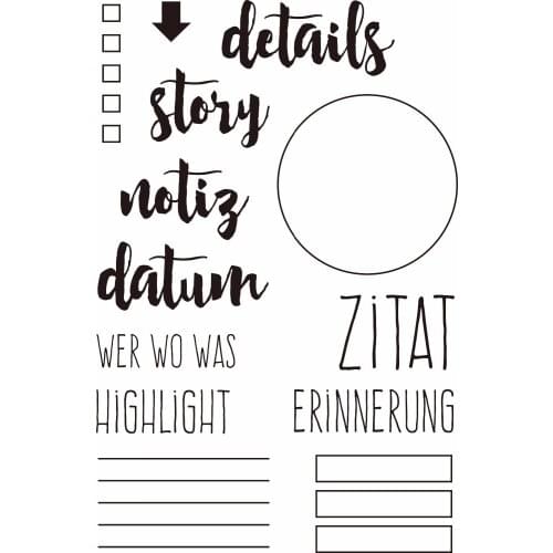 German word Transparent Clear Silicone Stamp/Seal for DIY scrapbooking/photo album Decorative clear stampA128