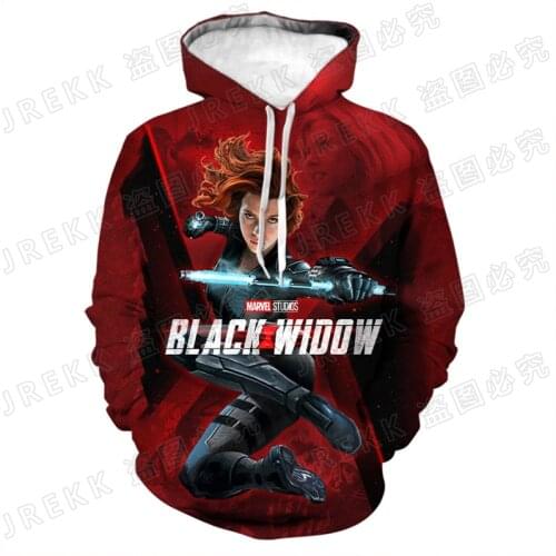 2021 New Fashion Cool Men Women Children Sweatshirts Black Widow Hoodies 3D Print Pullover Boy Girl Kids Casual Unisex Clothing