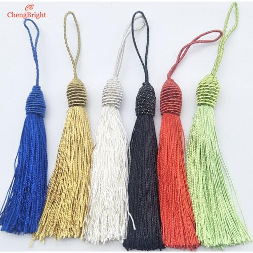 ChengBright Wholesale High Quality 5pcs/Lot 14cm Long Silk Tassel Fringe Trim Tassel Trim Tassels for Curtains Accessories DIY