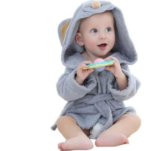 0-6 years old Hooded Baby Towels Cartoon Animal pattern model Soft Sleepwear Good Quality Bath robe Infant ponchos kids towel