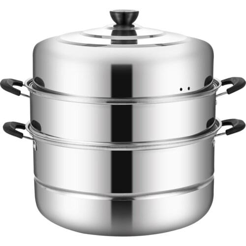 4 layer Stainless Steel Thicken Steamer Pot Steam Pot Boiler Induction Cooker Steaming Pot Soup Pot for Kitchen cookware Tools