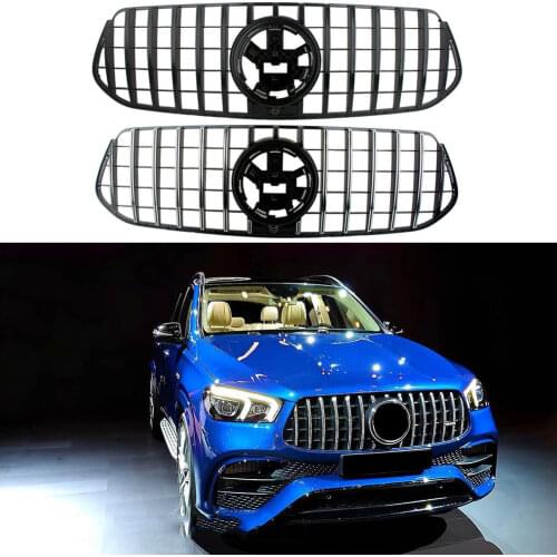 Front Bumper Racing Grill Billet Grille Cover For Mercedes-Benz W167 GLE-Class 2020 2021 Deluxe