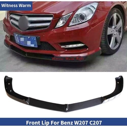 W207 Carbon Fiber Front Bumper Lip Spoiler Diffuser For Benz C207 E200 E260 E350 Coupe Car sport bumper 2010 2011 2012 2013