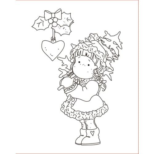 10x8Girl looking at the lamp TBig ice cream ransparent Clear Stamps Silicone Seals for DIY scrapbooking photo album Card Making