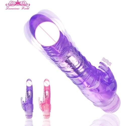 Realistic Jelly Dildo Powerful Multispeed Rabbit Vibrator Female Masturbator sex toy Clitoris Vibrating Big Dildo Women Sex toys