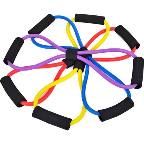 8 Word Chest Fitness Gum Rubber LOOP Latex Resistance Espanto Fitness Equipment Stretch Yoga Training Elastic Band