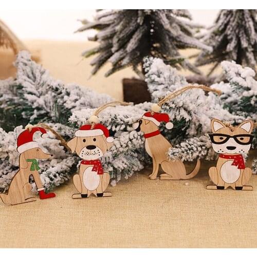 Christmas Decorations Wooden Painted Colorful Car Christmas Tree Ornaments Pendant Decor for Home Kids Toys Gift Xmas New Year
