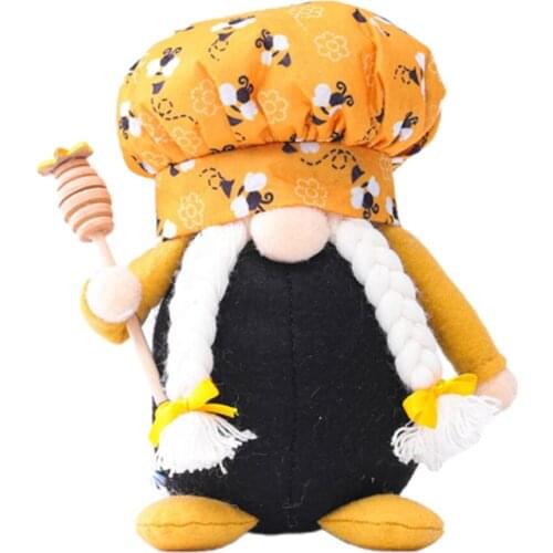 Bumblebee Chef Plush Doll Toy Bee Elf Doll Faceless Plush Toy Home Decoration Men And Women Chef Decoration Plush Toy Gift