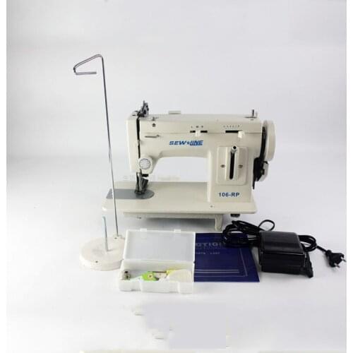 150 watt household sewing machine inch BateRpak arm fur, leather, autumn clothes sewing machine thick material white