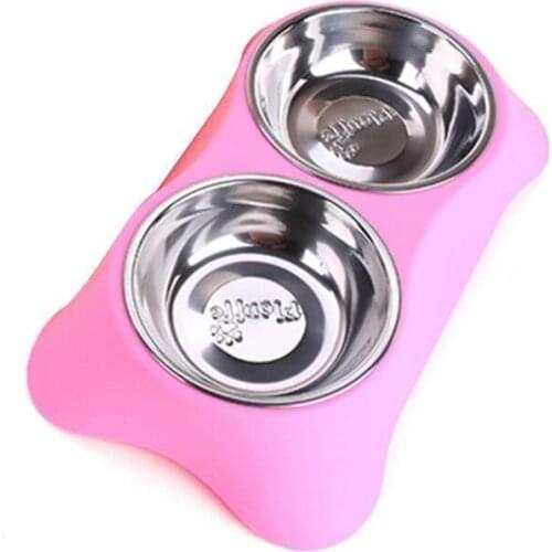 Dog Feeder Drinking Bowls for Dogs Cats Pet Food Bowl Comedero Perro Miska Dla Psa Gamelle Chien Chat Voerbak Hond D1202