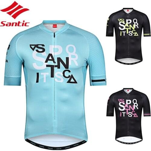 Santic Cycling Short Sleeved Jersey Unisex Bike Jerseys Professional Race Clothing Men Women Breathable Quick Dry Bicycle Shirt