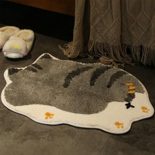 Toilet Cartoon Rug Water Absorption Bathroom Mat House No Slip Entrance Mat Living Room Rugs Child Room Rug Cute Carpet