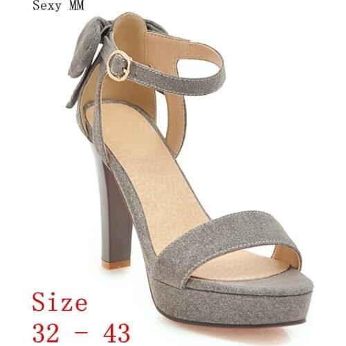 Women High Heel Sandals Shoes Woman High Heels Platform Gladiator Sandals Pumps Small Plus Size 32 33 - 40 41 42 43