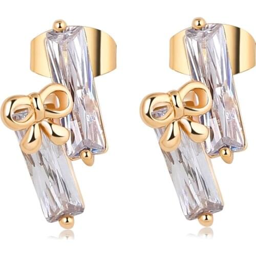 Love & Annie Girls Cubic Zirconia Stud Earrings Cute Butterfly Earrings for Women Daily Female Lady Small Earrings Jewelry Gift