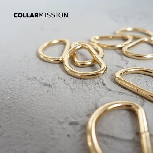 10pcs/lot Diy dog collar environmental D-shaped buckle unwelded semicircle D ring for 25mm Webbing metal accessory DK25J01