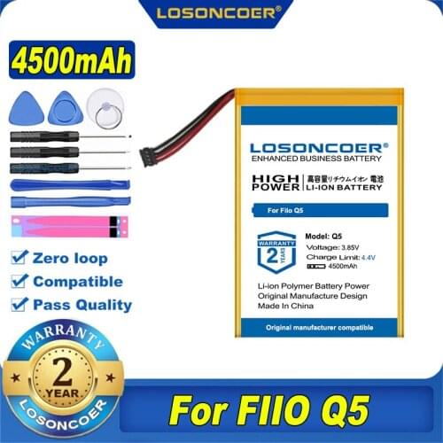100% Original LOSONCOER 4500mAh Q5 Battery For Fiio Q5 Battery