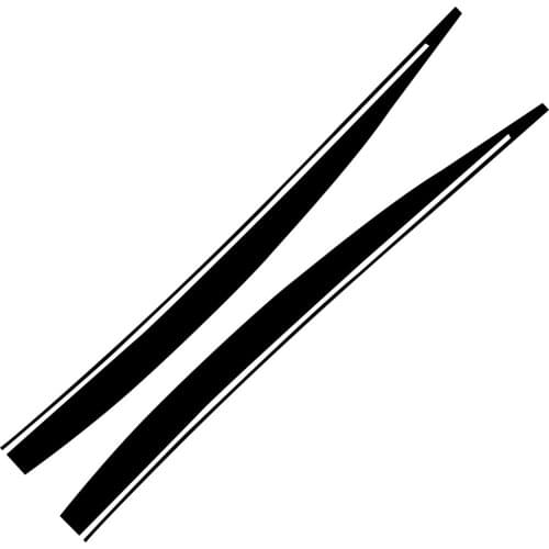 2pcs Black Car Bonnet Hood Stripe Vent Panel Sticker Decals Trim Fit For Chevrolet Camaro 2010 2011 2012 2013 2014 2015