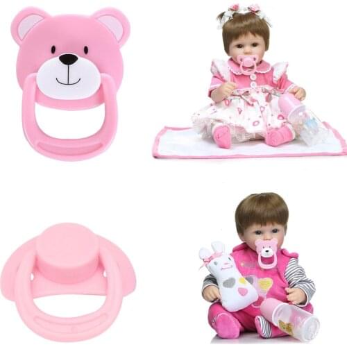 2PC Newest Fashion Simulation Dolls Reborn Doll Baby Toy Cute Gift Baby Nipple baby nipple holder pacifiers baby silicone round