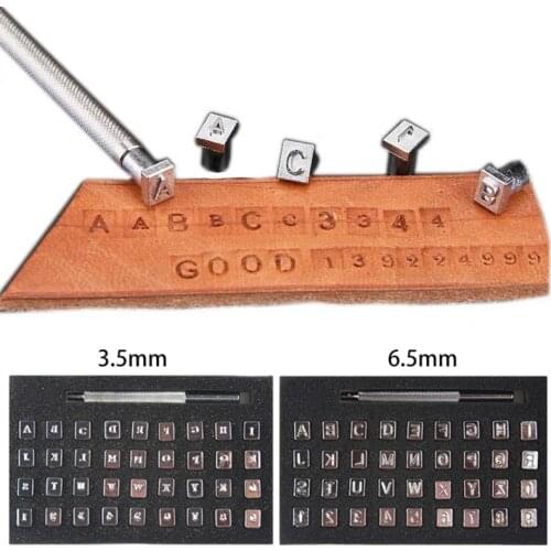 36pcs/set DIY Leather Seal Carbon Steel Alphabet Number Stamp Printing Mold Leather Craft Logo Label Engraving Tool