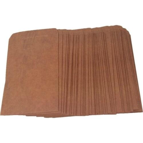 50pcs Retro Style Kraft Paper Envelops Postcard Invitation Letter Stationery Paper Bag Vintage Air Mail Gift Envelope Brown