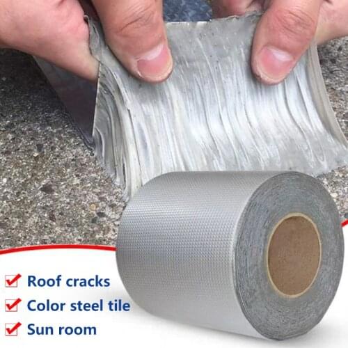 Aluminum Foil Butyl Rubber Tape Upgrade Version Self Adhesive Waterproof Tape for Roof Pipe Repair Home Renovation