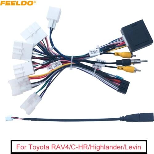FEELDO Car 16-pin Android Wire Harness Power Cable Adapter With Canbus For Toyota Corolla/Camry/RAV4/Crown/Reiz