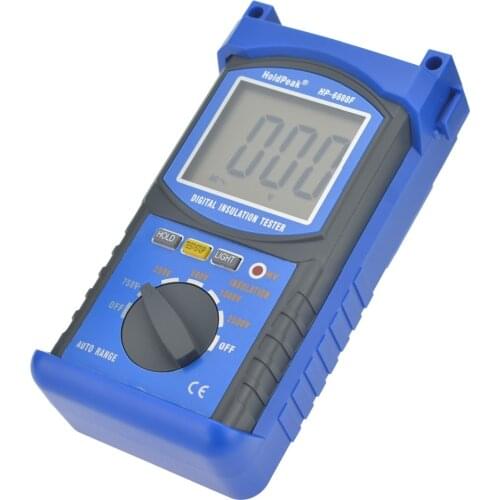 HOLDPEAK 6688F Digital Insulation Resistance Tester Measures Voltage And Insulation Resistance With Data Hold And Backlight