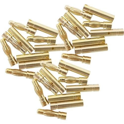 10Pair 2mm 3mm 3.5mm 4mm Banana Plugs RC Battery Gold-plated Male & Female Bullet Banana Plug High Quality Connector