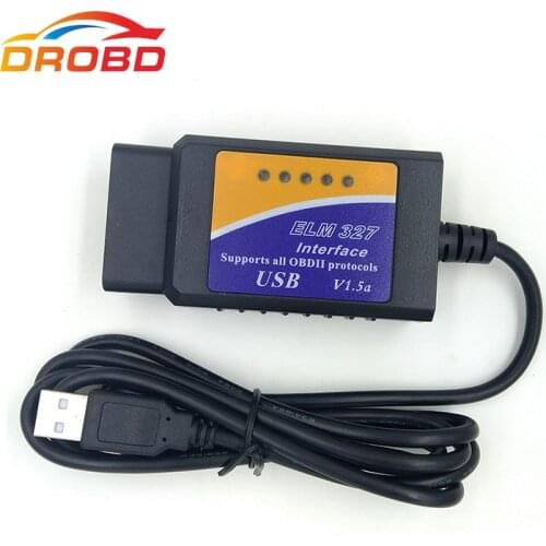 Best quality Diagnostic Tool V1.5 ELM327 USB FTDI FT232RL+PIC18F2480 chip modified FTDI chip OBD2 Supports all OBDII protocols