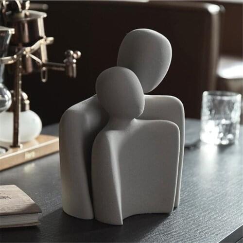 Home Decoration Figurines Ceramic Nordic Minimalist Abstract Ornaments Bedroom Living Room Office Desktop Furnishings