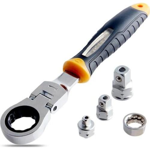 Ratchet Wrench For Car Repair Adjustable Combination Gear Nut Wrench With Ratchet Box End CR-V Spanner Auto Repair Hand Tool Set