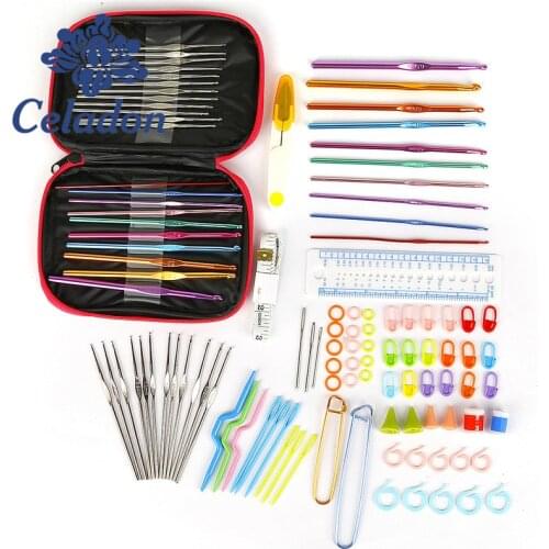 Hot Selling Crochet Tool Needles Set Crochet Set Variety Tools Wool Handmade Crafts Accessories For Women Aunt Grandma Gifts