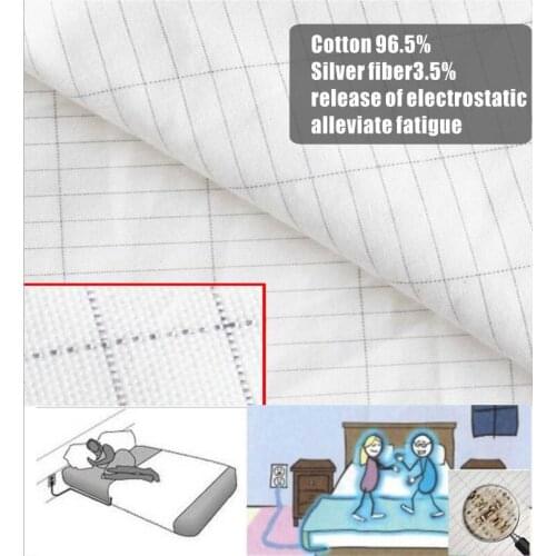 285cm width nano silver cotton anti-static radiation protection fabric for bed sheet